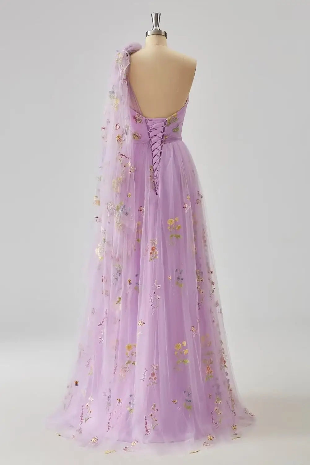 Vestidos de fiesta de tul para mujer con bordado de flores, corte A, largo hasta el suelo, vestidos formales de noche para fiesta 