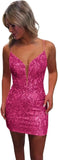 Vestidos de fiesta ajustados con lentejuelas brillantes y sexys para adolescentes, vestidos cortos de encaje con purpurina para fiesta de graduación, vestido de cóctel sin espalda para mujer, vestido de club 