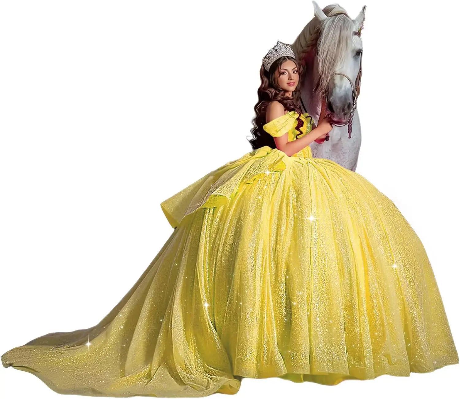 Off Shoulder Quinceanera Dresses Ball Gown Sparkly Beading Tulle Prom Dress Ruffle Layered Sweet 16 Dresses party dresses