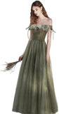 Schulterfreies Mesh-Ball-Abendkleid für Geburtstage, Cocktailparty-Kleider für Damen, formelles Abendkleid, Party-Hochzeitskleider 