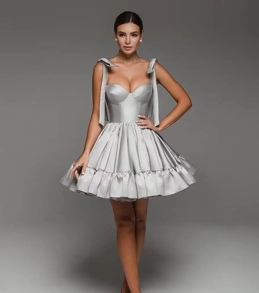 Spaghetti Strap Sweetheart Homecoming Dresses A Line Prom Dress Short Mini Prom Formal Evening Ball Gowns Party Gown