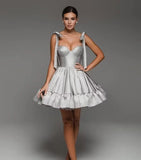 Spaghetti Strap Sweetheart Homecoming Dresses A Line Prom Dress Short Mini Prom Formal Evening Ball Gowns Party Gown