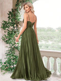 Elegant A-line Green Evening Dress Luxury Floor Length Women Backless Formal Wedding Party Prom Cocktail Dress Gowns