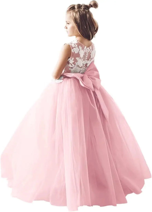 Tulle Flower Girl Dress for Wedding Bridesmaid First Communion Dresses Princess Pageant Party Gown pageant dresses for girls