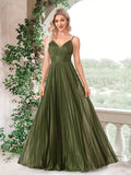 Elegant A-line Green Evening Dress Luxury Floor Length Women Backless Formal Wedding Party Prom Cocktail Dress Gowns