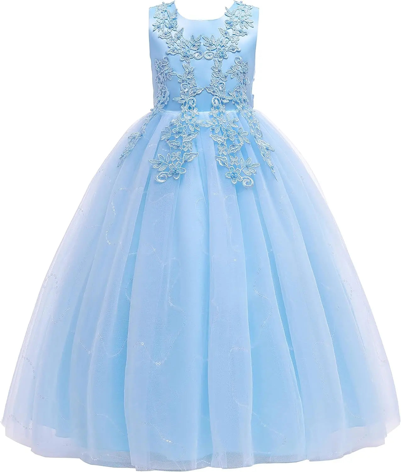 Little/Big Girls Lace Bridesmaid Dress Flower Kid Wedding Ball Gown Toddler Princess Pageant Evening Dresses princess dress