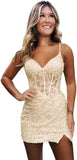 Sparkly Sequin Homecoming Dresses for Teens Short Tight Appliques Mini Formal Prom Cocktail Gown 2025 Wedding Party Dresses