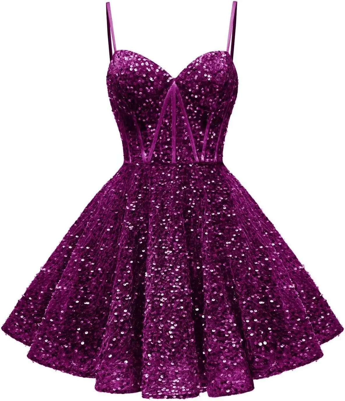 Spaghetti Straps Sequin Homecoming Dress Short Prom Gown with Pockets Evening Party Gowns cocktail dress  party mini dresses