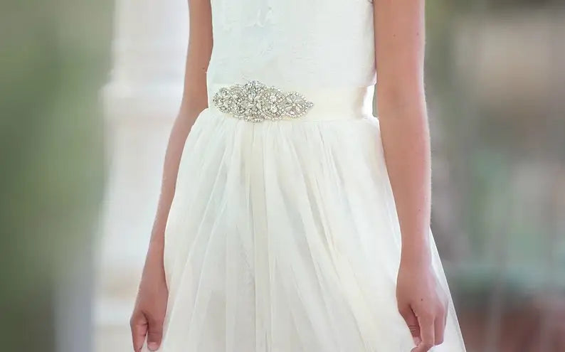 Blumenmädchenkleider Böhmische Blumenmädchenkleider Tüll Erstkommunionkleid Kleider Strandparty Mädchen Junior Brautjungfernkleider 