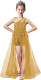 Einschultriges Festzugskleid, Jumpsuits, Blumenmädchenkleid, Pailletten-Mädchen-Ballkleider, Tüll-Strampler, Maxikleid mit Cape, Partykleider 