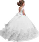 Elegant Flower Girl Dress for Wedding Kids Sleevelesss Lace Pageant Ball Gowns girls party dress  princess dress