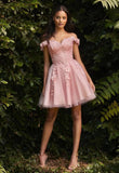 Vestidos de fiesta de tul con hombros descubiertos 2025, vestidos de fiesta cortos de encaje estilo princesa, vestidos de graduación 