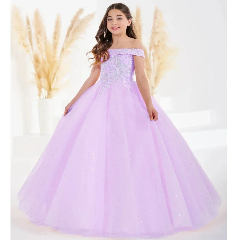 Vestidos de fiesta de cumpleaños, banquete, comunión, niña de las flores, tul rosa claro, apliques de lentejuelas, sin mangas, para boda 