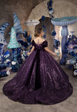 Vestidos de niña de las flores para boda, lentejuelas, largo hasta el suelo, para niñas, fiestas de cumpleaños, princesas, primera comunión, vestido de baile 