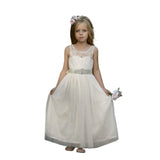 Blumenmädchenkleider Böhmische Blumenmädchenkleider Tüll Erstkommunionkleid Kleider Strandparty Mädchen Junior Brautjungfernkleider 