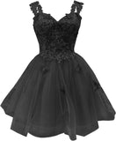 3D Butterfly Short Homecoming Dresses Sparkly Tulle Prom Dress Teens Off Shoulder DAMA Dresses for Quinceanera