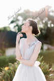 Tulle draped wedding gown Sleeveless airy bridal Full wedding dresses Evening dress gownOpen back bridal simple wedding dress
