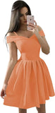 Vestidos cortos con hombros descubiertos para adolescentes (2025), vestido de fiesta con tirantes finos y bolsillos, vestido de dama de honor para fiesta de bodas. 
