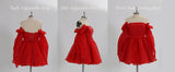 Vestidos de fiesta de organza con hombros descubiertos y lazo, de manga larga, para graduación, de corte A, formales, para cóctel o fiesta. 