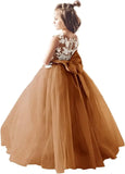 Tulle Flower Girl Dress for Wedding Bridesmaid First Communion Dresses Princess Pageant Party Gown pageant dresses for girls