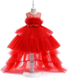 High Low Tulle Pageant Gown Tiered Flower Girl Dress Layered Ball Gown Kids Birthday Party Dress princess dress