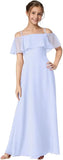 Off Shoulder Junior Bridesmaid Chiffon Dress Flower Girl Dresses for Wedding First Communion Dress