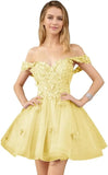 Glitter Tulle Appliques Homecoming Dresses for Teens Beaded Off Shoulder Short Prom Dresses Lace Cocktail Mini Dress Club Gowns