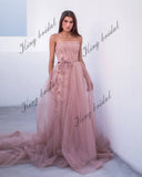 Corset ball gown Two piece Fairy princess tulle dress in blush formal dress women elegant prom party dresses women evening