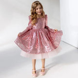 Rosa Tüll mit Schleife Feder Kurzarm für Hochzeit Geburtstag Party Bankett Heilige Kommunion Kleid individuelle Blumenmädchenkleider 