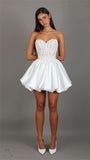 Charming Sweetheart  Lace Applique Bridal Grown Short/Mini Prom dresses Custom Made Formal Evening Wear