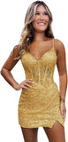 Sparkly Sequin Homecoming Dresses for Teens Short Tight Appliques Mini Formal Prom Cocktail Gown 2025 Wedding Party Dresses