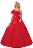 Satin One Shoulder Flower Girl Dresses for Wedding Ball Gown Puffy Pageant Gown Cute First Communion Dress princess dress