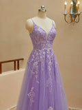Tüll-Spitzen-Applikationen, Ballkleid, langes Ballkleid für Damen, Spaghettiträger, Korsett, rückenfreies Abendkleid 