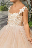 Flower Girl Dress for Weeding Tulle Pageant Dress Lace Appliques Princess Long Ball Gowns for Girls girls dresses for wedding