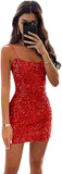 Women's Sparkly Sequin Homecoming Dresses for Teens Spaghetti Strap Tight Short Corset Prom Dresses formal dress  evening gown