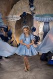 Knee Length Kids Bespoke Occasion Dresss First Holy Communion Gowns Sequins Flower Girl Dresses For Wedding Bow Ribbons