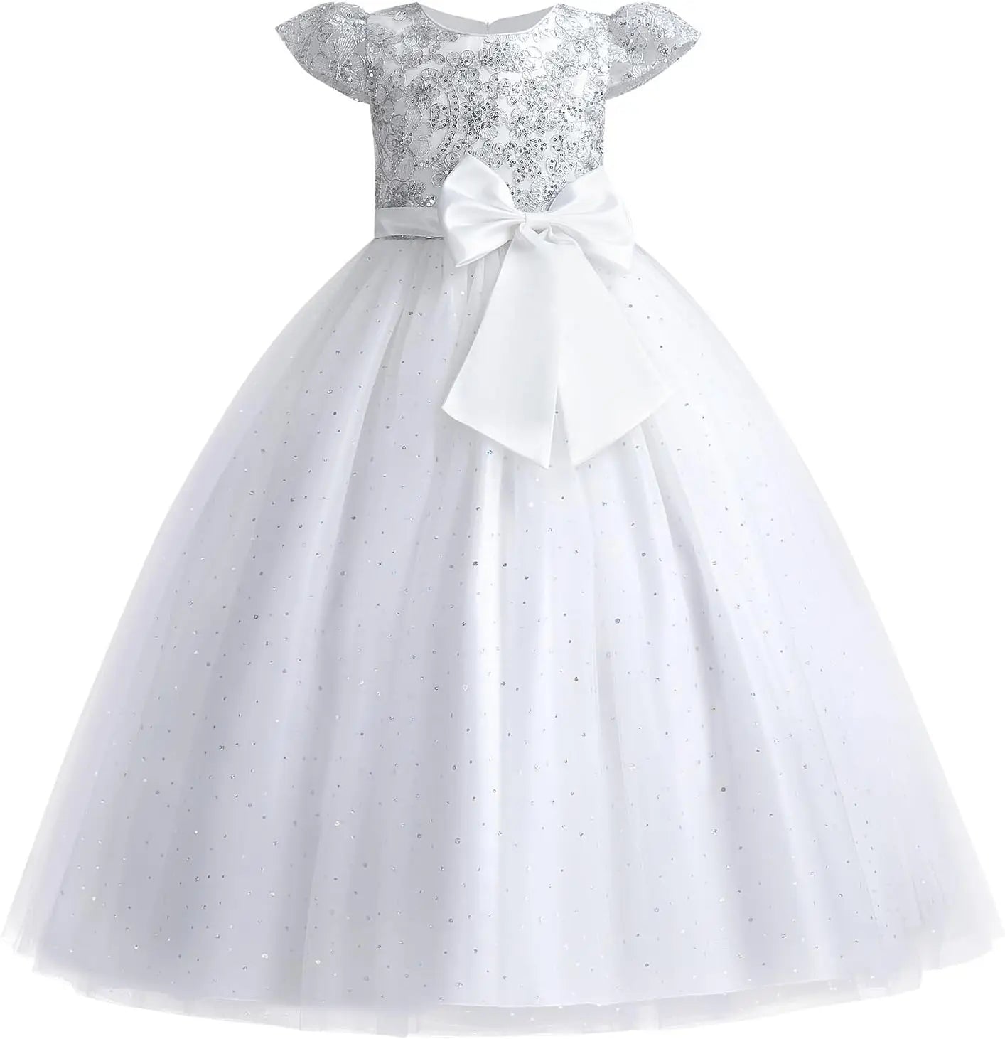 Blumenmädchenkleid Prinzessin Puffy Tüllkleider Brautjungfer Hochzeit Kommunion Geburtstagsfeier Festzug Maxi Ballkleid für Kinder