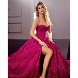 Sexy Backless Maxi Formal Dress for Women Elegant Sleeveless Pleated Guest Mermaid Evening Gowns for Wedding Cocktail Graduation