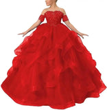 Vestidos de desfile de princesas para niñas de flores 2026 con encaje bordado, tallas grandes, tul en capas, vestidos de primera comunión para niñas. 