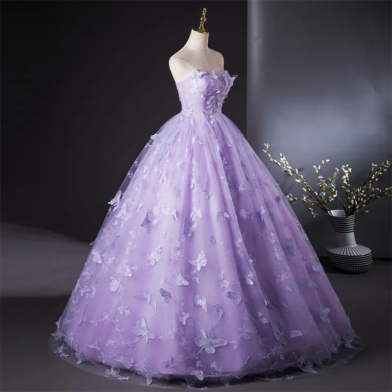 Ashley Gloria Strapless Party Dress Luxury 15 Quinceanera Dresses Sweet Lace Ball Gown Custom Color For Girls