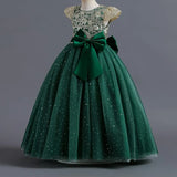 Blumenmädchenkleid Prinzessin Puffy Tüllkleider Brautjungfer Hochzeit Kommunion Geburtstagsfeier Festzug Maxi Ballkleid für Kinder