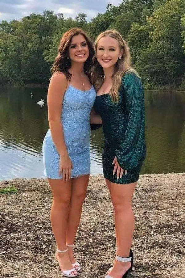 Kurze, enge Homecoming-Kleider für Teenager, kurzes Spitzen-Ballkleid, Cocktailkleider, elegantes Kleid für Damen für Hochzeitsfeiern 