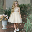 Kleinkinderkleider Spitze Blumenmädchenkleider Tüll rustikales Blumenmädchenkleid Besonderer Anlass Babykleid Champagner Blumenmädchenkleid 