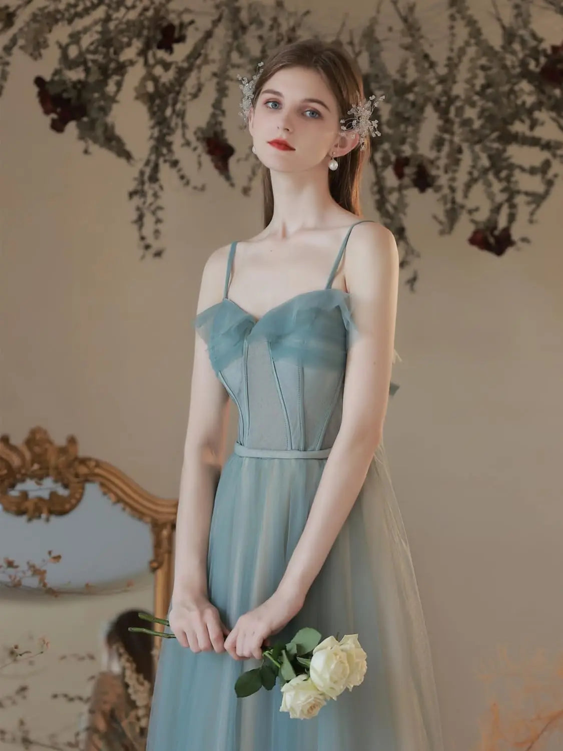 Spaghettiträger Mesh Ball Abendkleider Geburtstag Damen Cocktail Party Kleid Formelle Abendkleid Party Hochzeit Down 