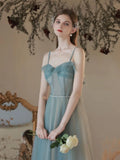 Spaghettiträger Mesh Ball Abendkleider Geburtstag Damen Cocktail Party Kleid Formelle Abendkleid Party Hochzeit Down 