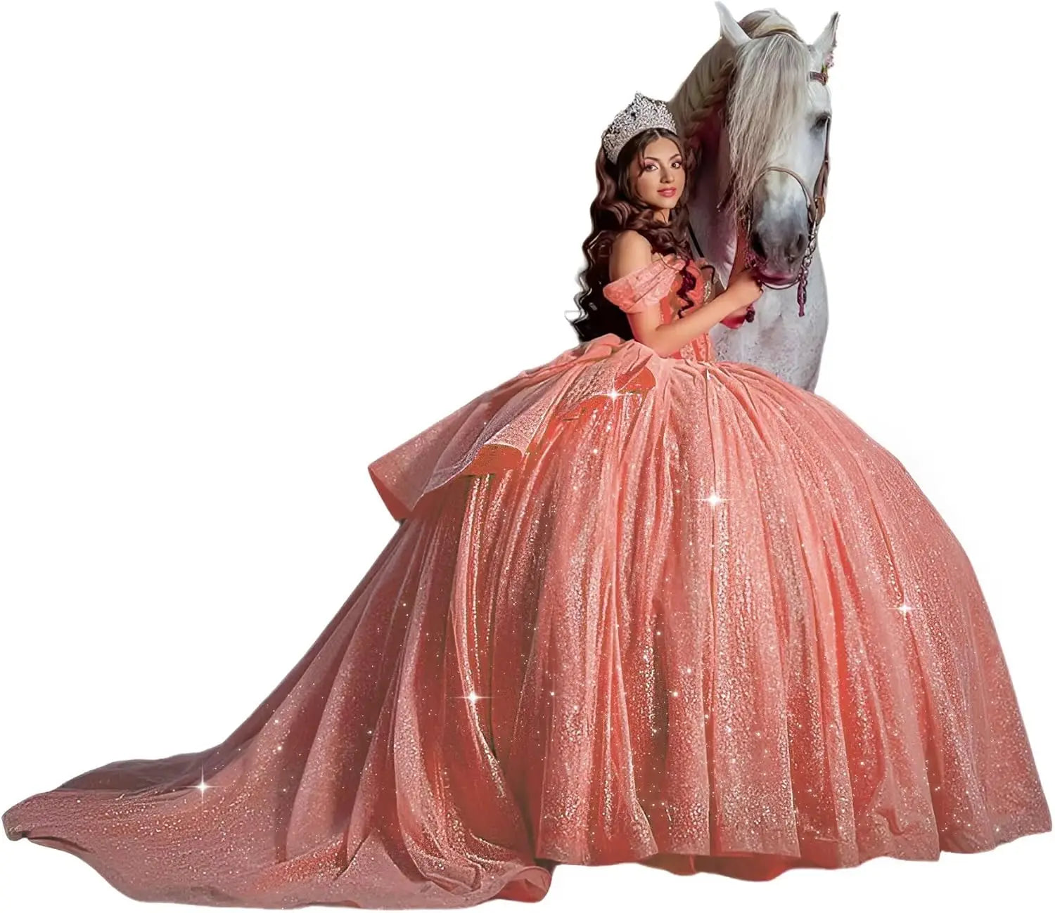 Off Shoulder Quinceanera Dresses Ball Gown Sparkly Beading Tulle Prom Dress Ruffle Layered Sweet 16 Dresses party dresses