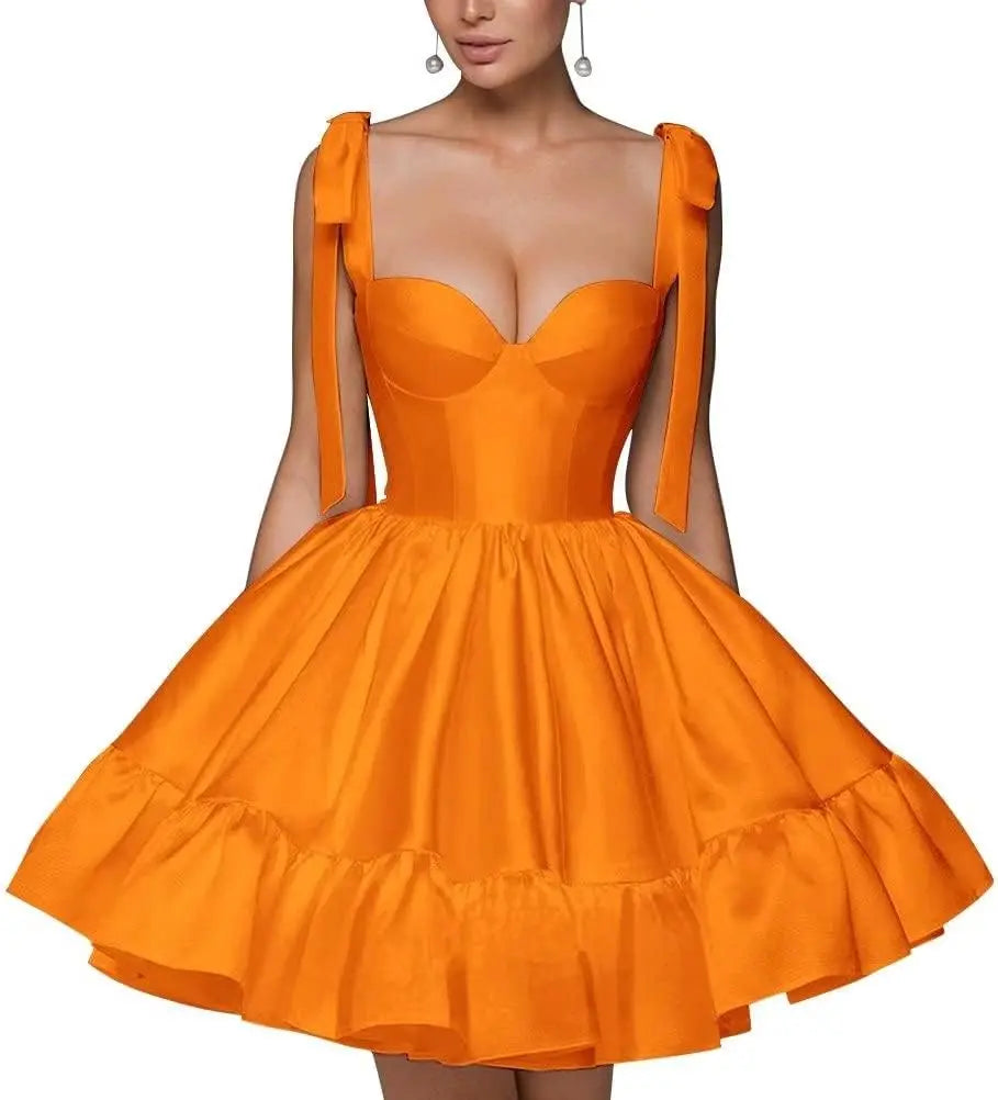 Spaghetti Strap Sweetheart Homecoming Dresses A Line Prom Dress Short Mini Prom Formal Evening Ball Gowns Party Gown