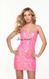 Vestidos de fiesta ajustados con lentejuelas brillantes y sexys para adolescentes, vestidos cortos de encaje con purpurina para fiesta de graduación, vestido de cóctel sin espalda para mujer, vestido de club 