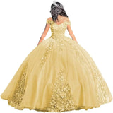 Luxury Off Shoulder Quinceanera Dresses Puffy Floral Lace Beaded Prom Dresses Sweet 15 16 Ball Gown with Train Quinceanera Gowns