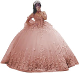 3D Butterfly Quinceanera Dresses Ball Gown Off Shoulder Sweet 15 16 Dresses Sparkly Tulle Beaded Party Gown party dress